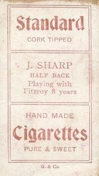 1908-09 Sniders and Abrahams Australian Footballers - Victorian League Players Series D #NNO James Sharp Back